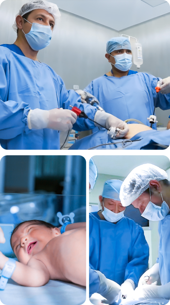 Médicos especialistas en el quirófano